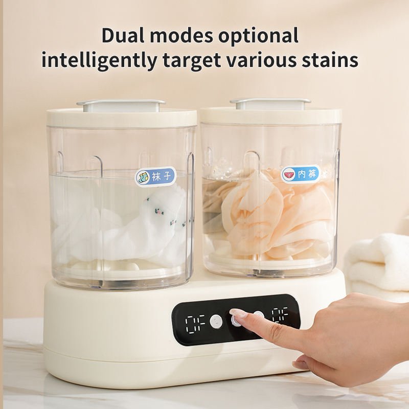 Double-Bucket Mini Washing Machine