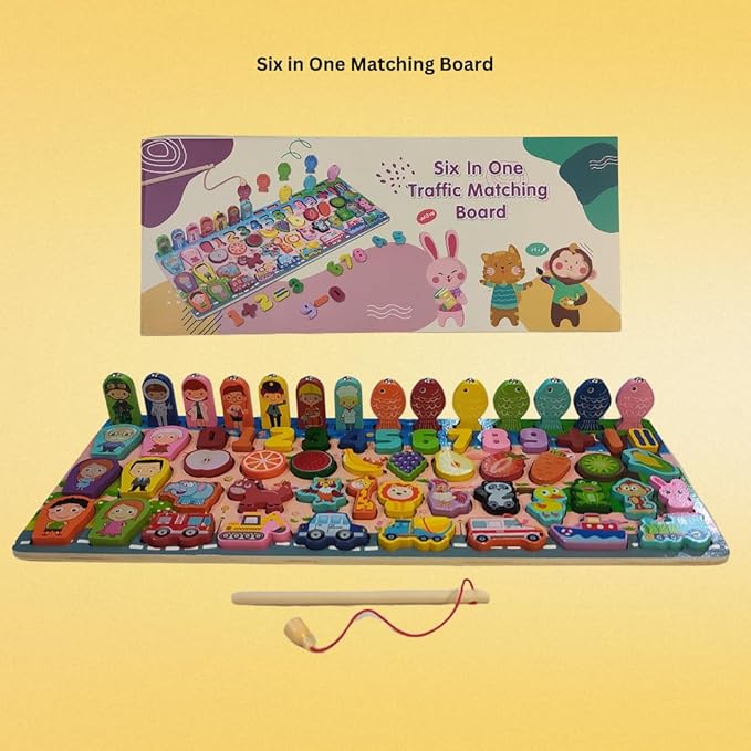 KidzLearn - 6-in-1 Traffic Matching & Counting Board