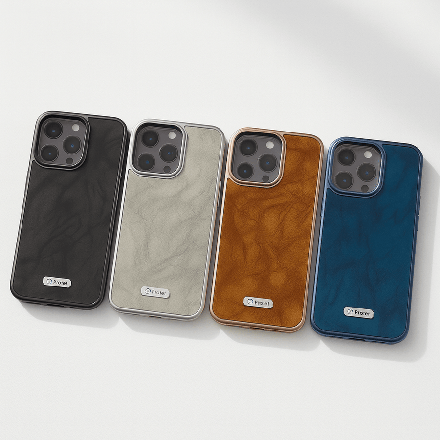 Leather-Texture Protective iPhone Case