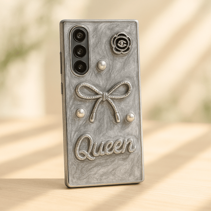 Luxury 3D Bow & Pearl Case