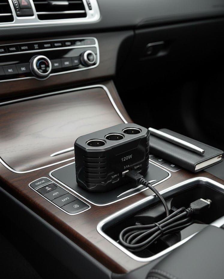 Type-C + USB Multi Socket Car Charger