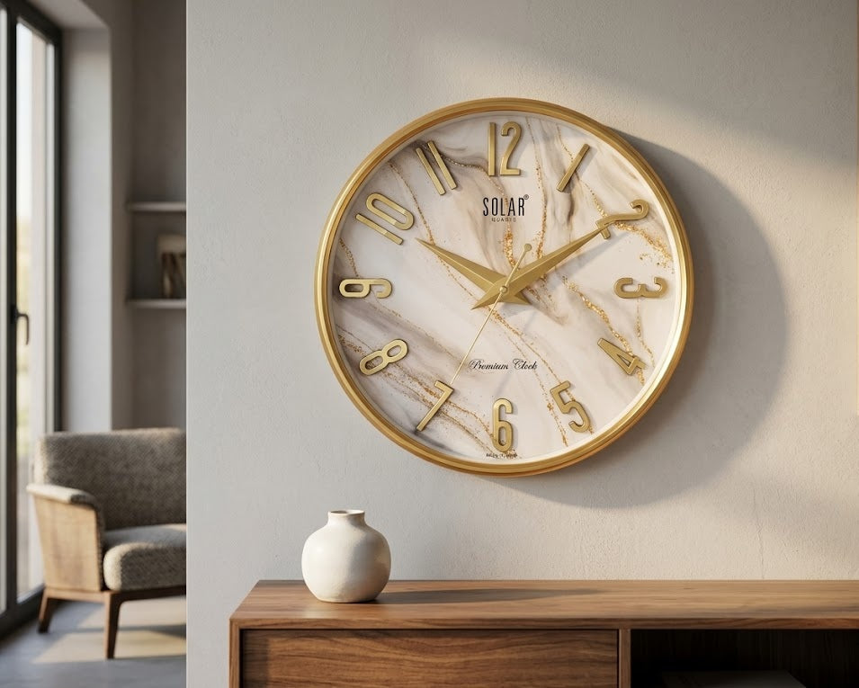 Marble Gold Premium Clock