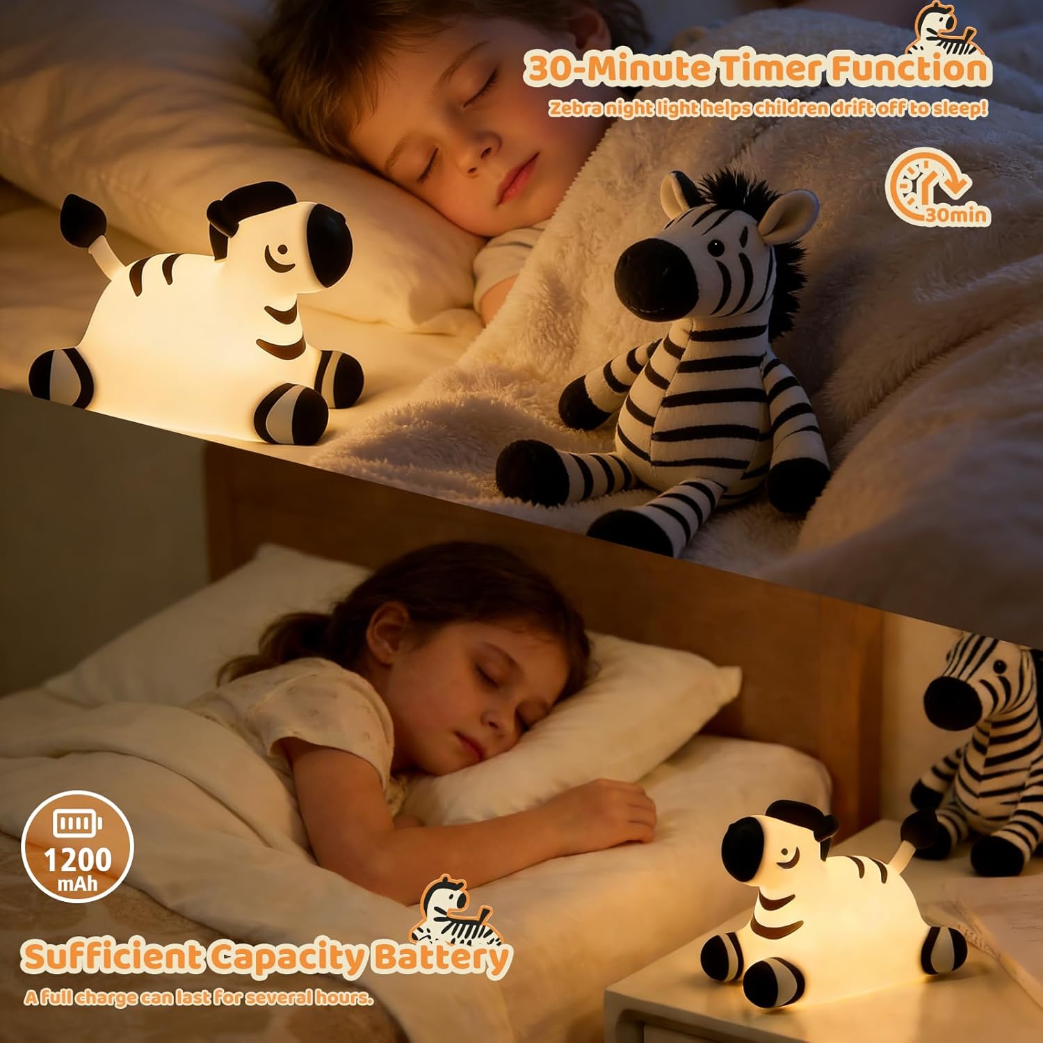Zebra Silicone Night Light