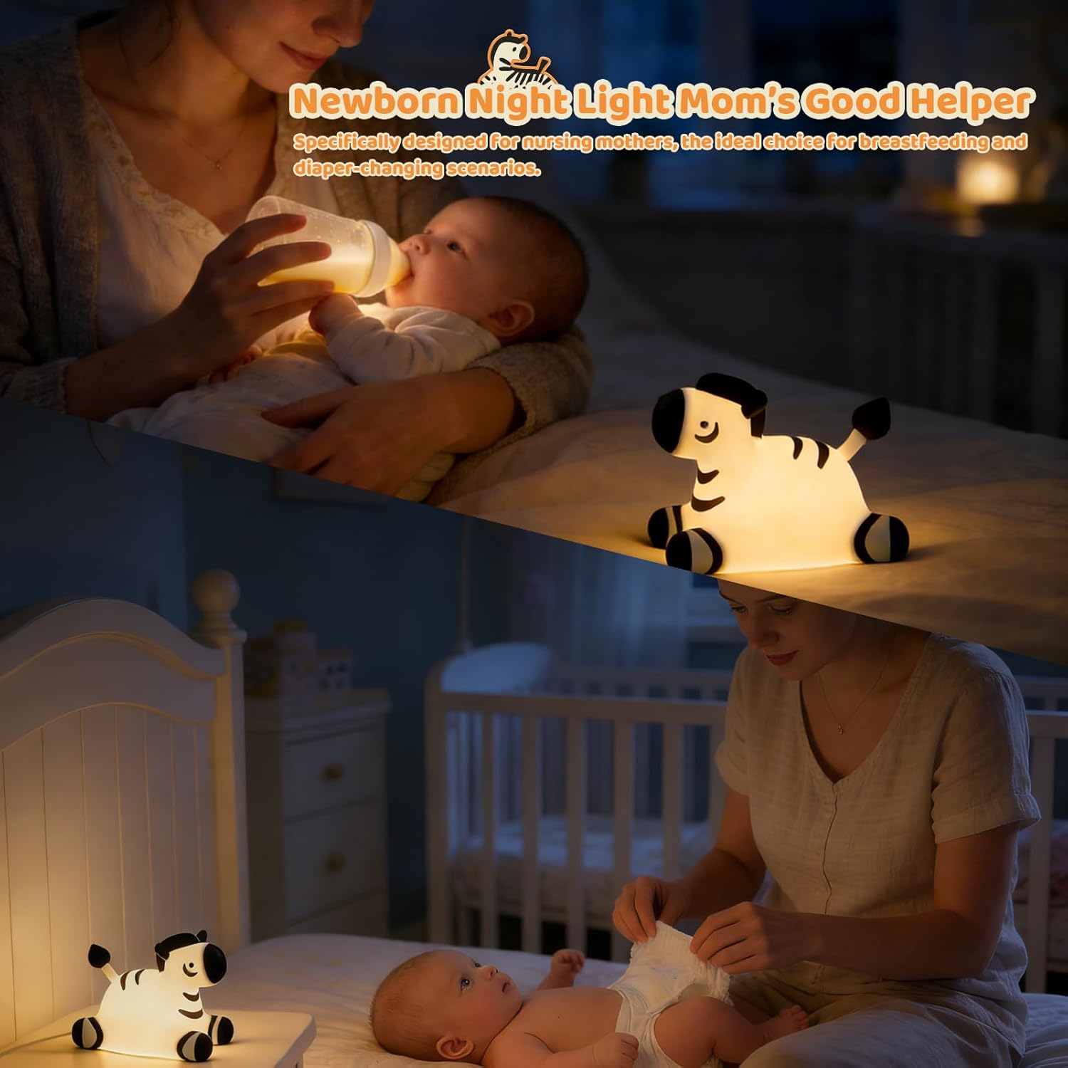 Zebra Silicone Night Light