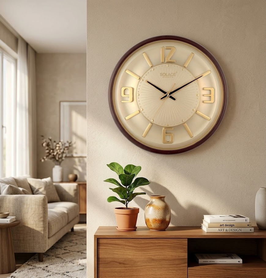Royal Minimal Gold Wall Clock