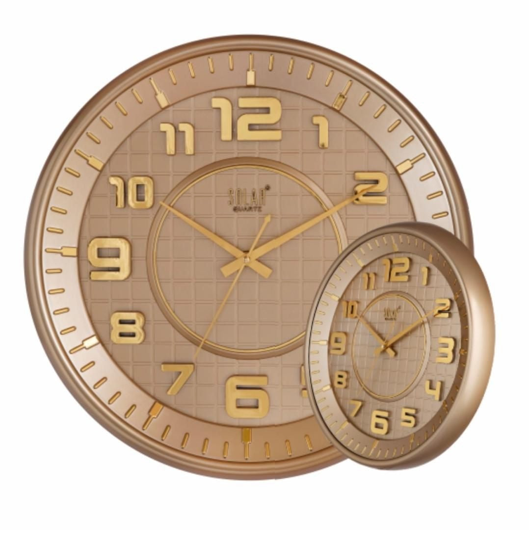 Luxury Bronze Grid Clock