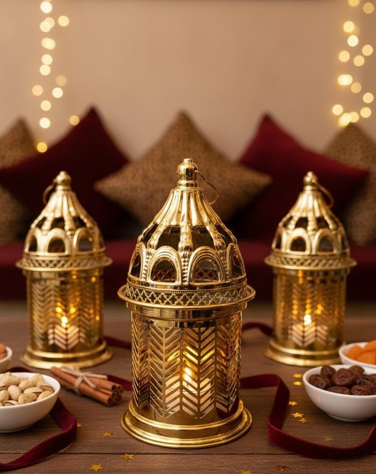 Luxury Golden Hanging Candle Lantern